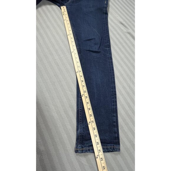 Frank + Oak Jeans Mens 32x32 Blue Cooper Slim Button Fly Made in Canada Denim - Picture 10 of 11